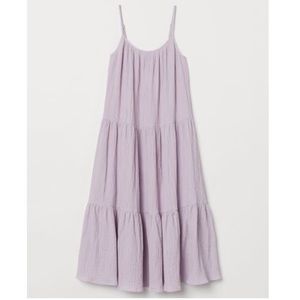 H&M Crinkled Cotton Dress, XXL, fits 22/24; stock picture shows true color